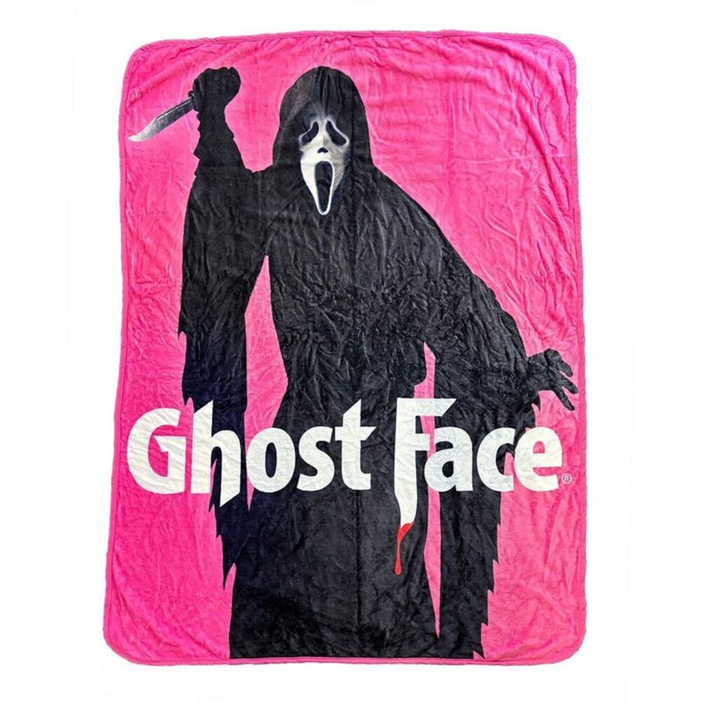 Ghost Face - 45x60 Fleece Throw Blanket - Pink COLLECTIBLES